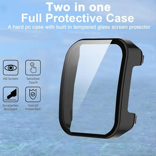 Vista 5 de Funda compatible con Amazfit Bip 5, Lamshaw Hard PC Case con protector de pantalla compatible con Amazfit Bip 5 Smart Watch