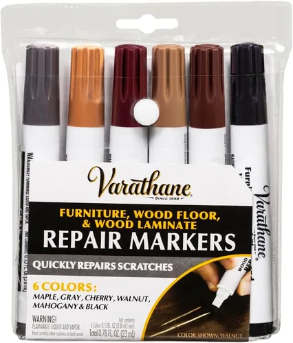 Vista 6 de Varathane 374189 Kit de Marcadores de Reparación de Tinte de Madera, Tonos Fríos Surtidos
