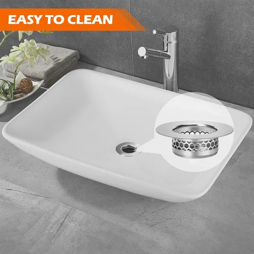Vista 5 de Colador para Lavabo de Baño, Colador de Drenaje para Lavabo de Bañera, Atrapapelos para Lavandería, Pila de Trapeador, Utilidad, Fregadero