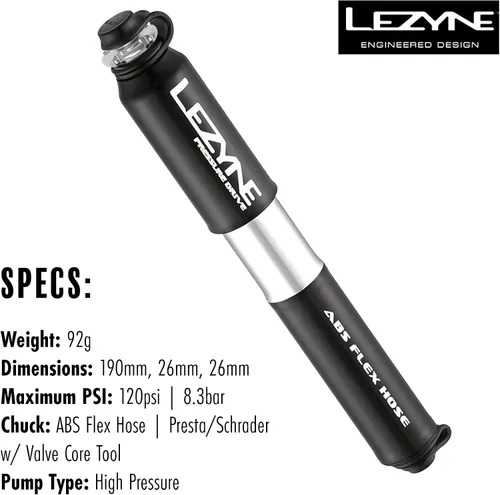 Vista 3 de Lezyne inflador de mano a presión