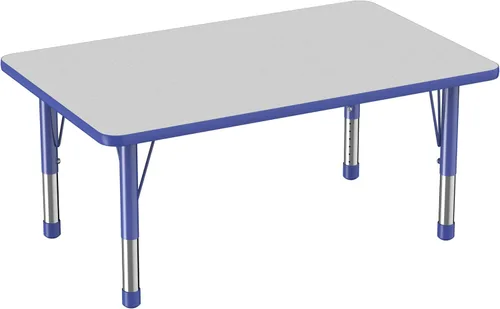Vista 49 de FDP - Mesa rectangular para actividades escolares y aulas (24 x 36 pulgadas), patas gruesas para niños pequeños, altura ajustable de 15 a 24