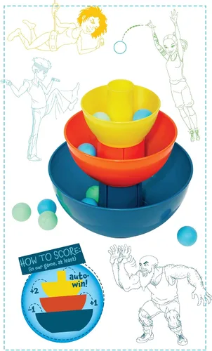 Vista 6 de Little Kids Ballz'n El juego de disparos de trucos de pelota de pong de ritmo rápido para adultos Tipsy y familia, diversión nocturna en el suelo