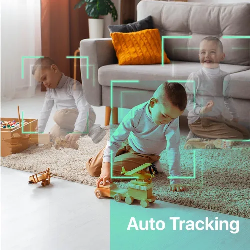 Vista 6 de Cámara de seguridad para el hogar WiFi de 2K con inclinación panorámica 360 HD 2.4GHz, monitores para bebés/mascotas, audio de 2 vías, noche de luz
