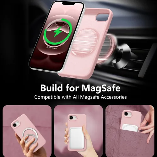 Vista 154 de Funda magnética de silicona para iPhone 13 Pro, color blanco antiguo [Compatible con Magsafe] [Forro de microfibra suave antiarañazos], funda