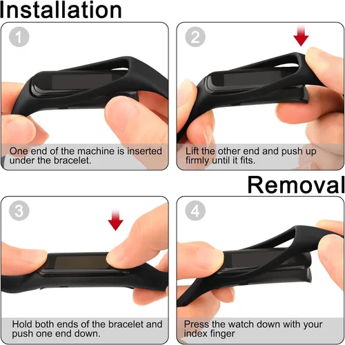 Vista 3 de Wanme Correas de repuesto para Samsung Galaxy Fit 2 Band para mujeres y hombres, paquete de 3 correas deportivas de silicona compatibles con Samsung