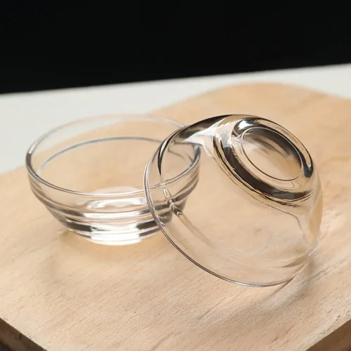 Vista 7 de Cuencos de inmersión de salsa de soja de vidrio transparente, platos de acompañamiento para aperitivos, sushi, aperitivos, frutas, postre, 3 pulgadas