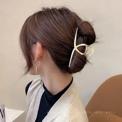 Vista 4 de Mehayi 3 pinzas de metal grandes para cabello grueso y pesado, agarre fuerte, agarre grande, antideslizante, pinza de mandíbula para cabello largo