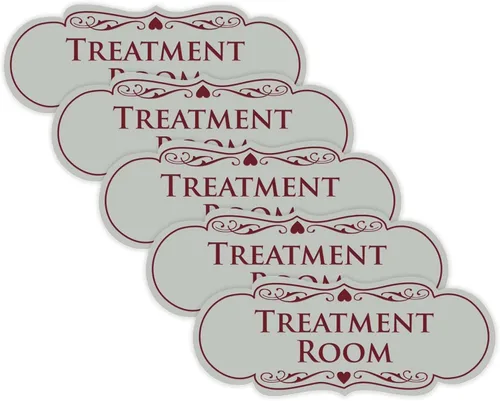 Vista 8 de Signs ByLITA Señal de sala de tratamiento de diseñador (negro) - Pequeño