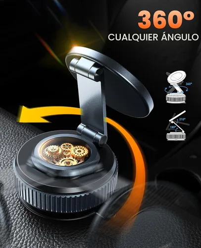 Vista 5 de Jononser Soporte de teléfono de succión para salpicadero/parabrisas de automóvil, soporte magnético ajustable de 360° para automóvil, soporte