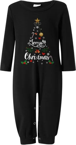 Vista 4 de WakeUple Pijamas de Navidad a juego para la familia, conjuntos de pijamas de Navidad clásicos rojos para mujeres, hombres, niños, perros y bebés