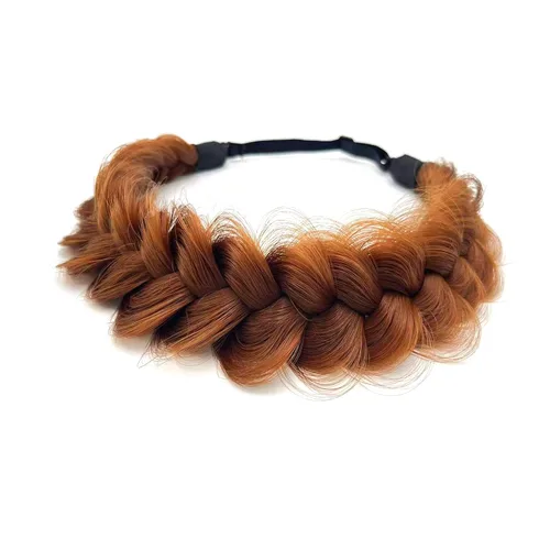 Vista 39 de Diadema Trenzada de 2 Hebras Despeinada Clásica Gruesa Trenzas Anchas Elástica Extensible de Calidad Sintética Diadema Trenzada para Mujeres Niñas