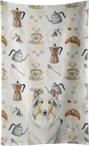 Vista 364 de Caroline's Treasures Afghan Hound - Toalla de cocina para barra de café, terciopelo frontal y lazo de algodón, lavable a máquina Sabueso afgano