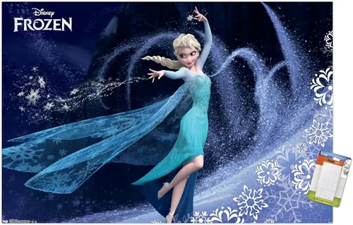 Vista 10 de Trends International Disney Frozen - Póster de pared de Elsa, 22.4 pulgadas de largo x 14.7 pulgadas, versión enmarcada en madera de granero