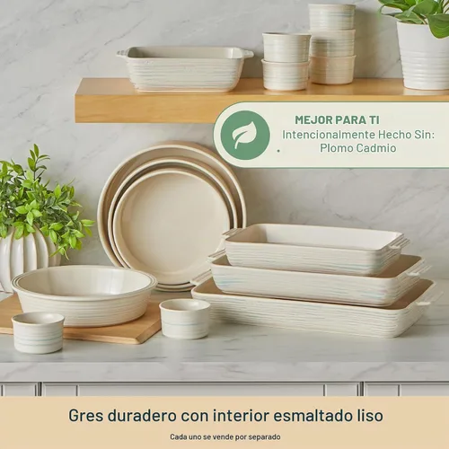 Vista 3 de Pyrex Juego de utensilios de cerámica para hornear de 3 piezas, cacerola