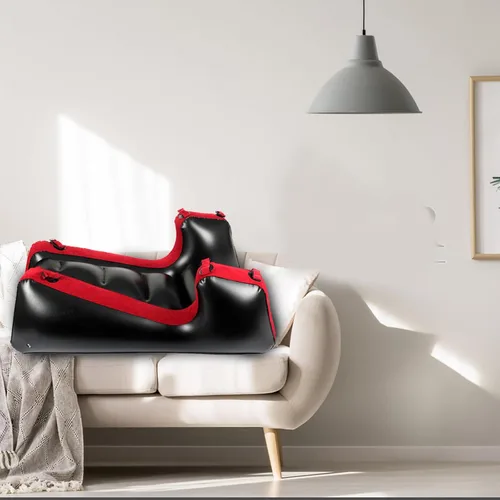 Vista 6 de Sofá cama inflable con cojín de almohada, sillón portátil, relajación