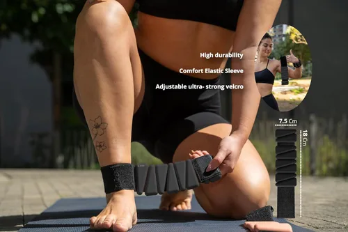 Vista 3 de GAOS - Pesas de muñeca y tobillo para mujer, brazaletes ponderados para pilates, yoga, caminar y entrenamiento de fuerza, ajuste ajustable, diseño
