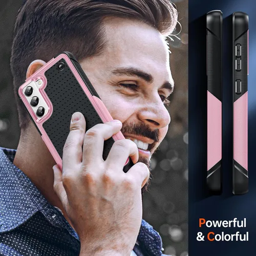 Vista 6 de LeYi Funda para Galaxy S21 FE-5G: Funda Samsung S21 FE con protector de pantalla, doble capa protectora de policarbonato duro y TPU suave Android