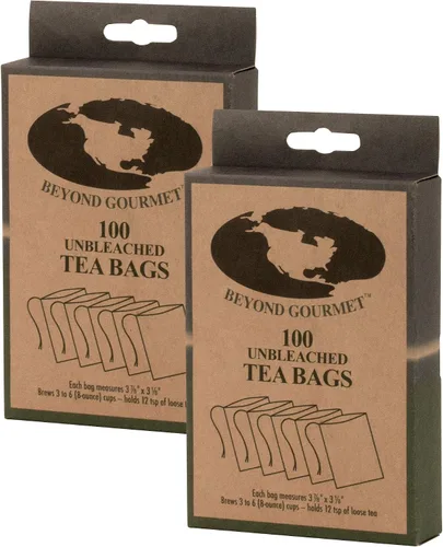 Vista 6 de HIC Kitchen - Bolsas de té sin blanquear, sin cloro, desechables, prepara 8 onzas, 1 caja de 100