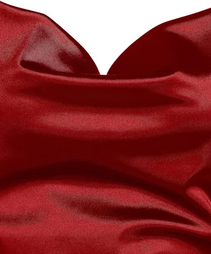 Vista 4 de ZAFUL Vestido corto de satén sin mangas con tirantes delgados para mujer, sexy, cuello redondo, sedoso, vestido de fiesta de cóctel