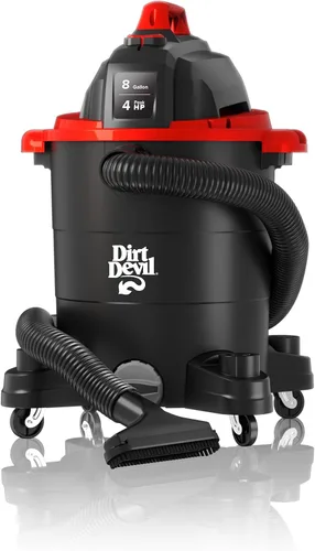 Vista 9 de Dirt Devil Aspiradora de taller con cable de 5 galones, portátil, resistente para garaje, hogar, taller o vehículo, diseño compacto con herramientas