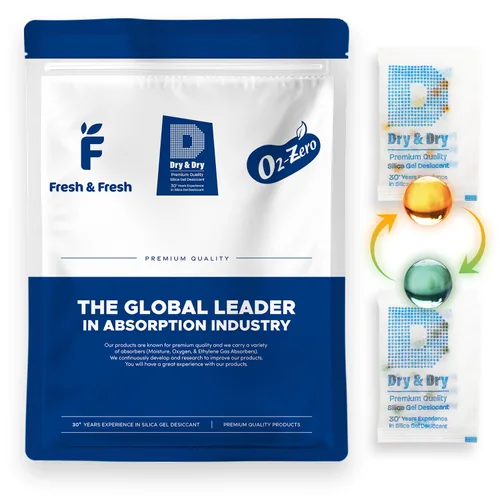 Vista 9 de Dry & Dry - Paquetes de gel de sílice naranja indicador de 1 gramo, deshumidificadores desecantes, paquetes de gel de sílice seguros para alimentos
