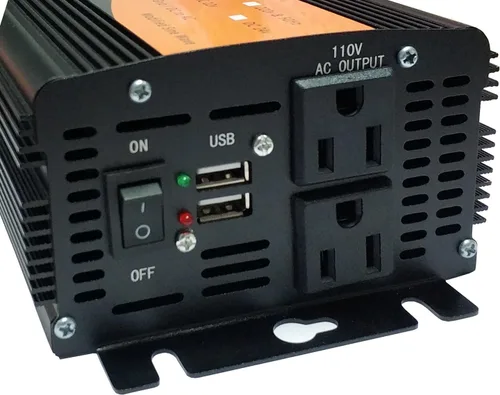 Vista 6 de Inversor de corriente para coche 1500w/pico 3000w convertidor DC12v a AC110v 60Hz con doble USB 2.1A