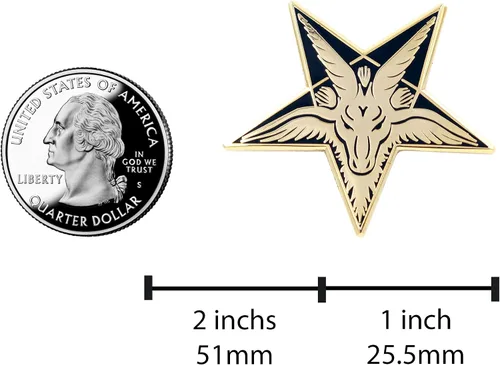 Vista 6 de Real Sic Baphomet - Pin esmaltado de cabeza Sabbatic Goat Pentagram Tarot Ocultit Unisex Pin de solapa Para mochilas, chaquetas, camisas, bolsos