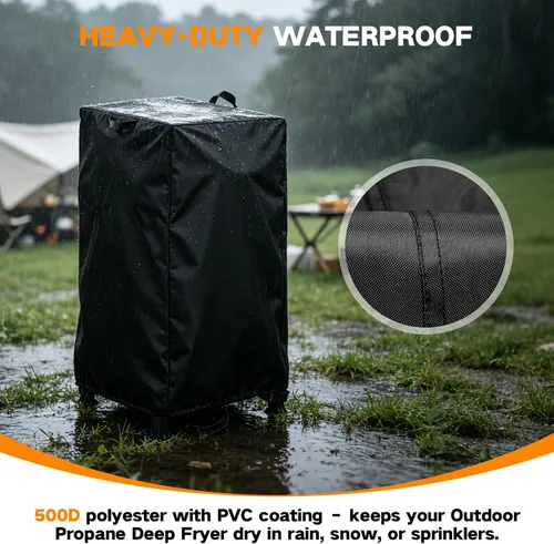Vista 3 de Outdoor Fryers Cover for Grills House DF02B Propane Deep Fryer