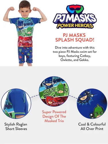 Vista 5 de PJ Masks Conjunto de natación de dos piezas para niño