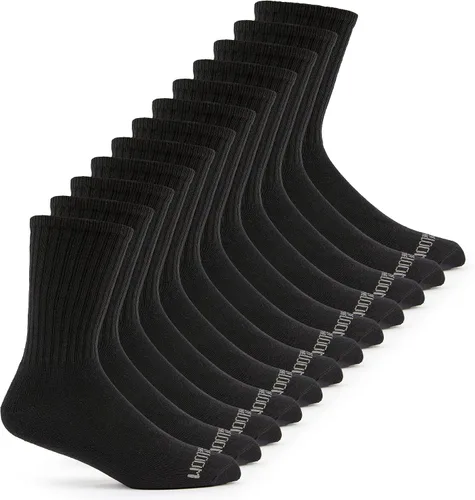 Vista 13 de Fruit of the Loom Men's Dual Defense Odor Protection Socks Tobillo - Paquete de 10 - Negro