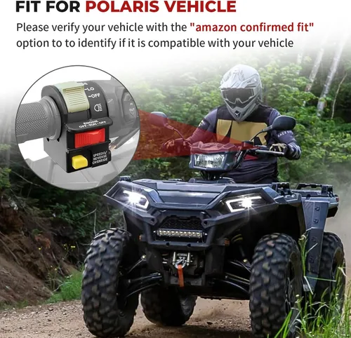 Vista 7 de Interruptor de luz de faro delantero para Polaris Sportsman-400/450/500/550/570/600/700/800/850/1000 Scrambler-850/1000 ATP-330/500 Scrambler-500