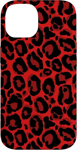 Vista 4 de Red Leopard Phone Case Cheetah Skin Pattern Women Case for iPhone 17