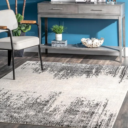 Vista 10 de nuLOOM Penélope - Alfombra de pasillo tribal con diseño de chevrones, 2 x 6 pies, color gris
