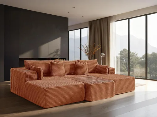 Vista 36 de Sofá modular de gran tamaño de 108 pulgadas, cómodo sofá deshuesado en forma de U para sala de estar, asientos extra profundos, sin montaje, sofá