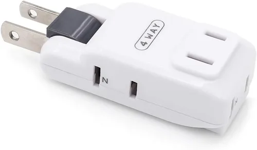 Vista 9 de SYCON Extensor de toma de corriente de pared de 3 vías, adaptador de corriente alterna, mini enchufe giratorio de 2 clavijas, enchufe extensor