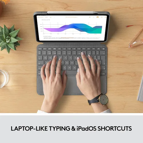 Vista 17 de Logitech Combo Touch - Funda con teclado retroiluminado desmontable para iPad Pro de 11 pulgadas