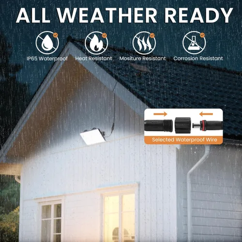 Vista 3 de LumiZen Luces solares para exteriores con sensor de movimiento, 3 modos de luces solares blancas frías, luces solares impermeables del atardecer al