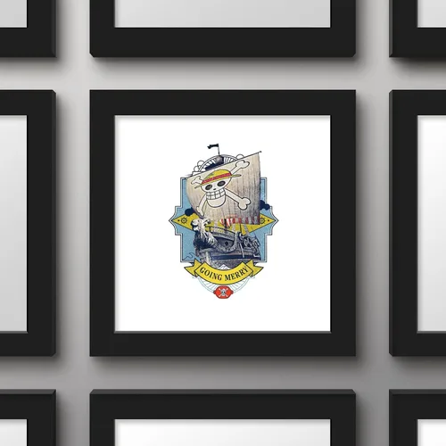 Vista 2 de Trends International Gallery Pops Netflix One Piece - Póster gráfico de pared con texto "Going Merry Ship", 12.00 x 12.00 pulgadas, versión de marco