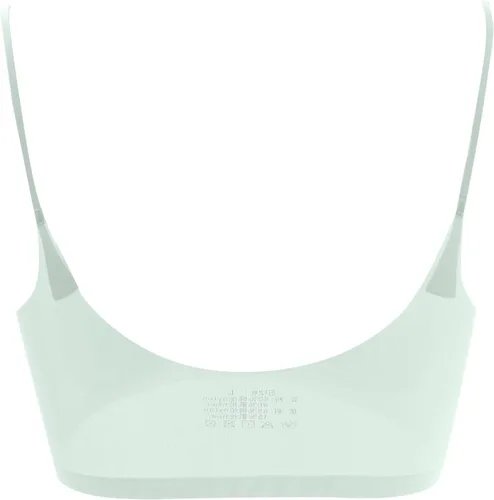Vista 3 de Brasier de encaje con espalda abierta para mujer, talla grande, sin forro, con varillas, cobertura completa, brasier transparente para mujer