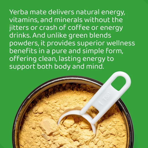 Vista 5 de Té instantáneo de yerba mate - Aumenta la energía, la concentración, la inmunidad y la salud cardiovascular con extracto puro orgánico consentrado