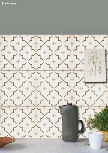 Vista 5 de Bleucoin Cannes - Adhesivos de azulejos para cocina, baño, salpicaduras, impermeables, extraíbles, ecológicas, calcomanías de vinilo para bricolaje