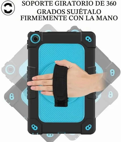 Vista 7 de Mignova - Funda para tablet Lenovo M10 Plus de 3ª generación 2022 con función atril giratoria incorporada, correa de hombro, correa de mano, híbrida