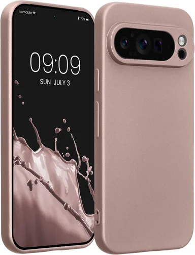Vista 78 de kwmobile Funda compatible con Google Pixel 9 - Funda protectora delgada de TPU para teléfono - Acabado mate suave - Piedra antigua