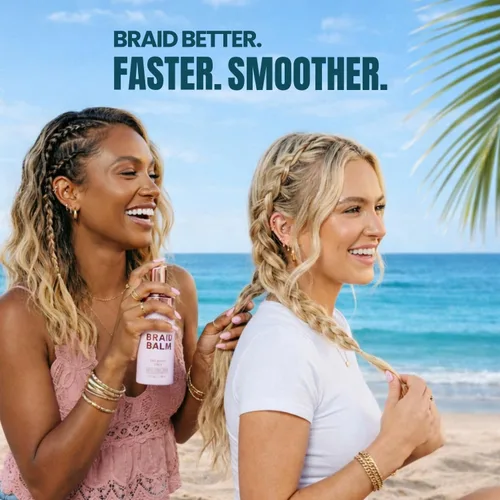 Vista 13 de The Beachwaver Co. Bálsamo para Trenzas Preparación Pre-Trenza - Tamaño Completo (4 Fl Oz) Espuma Imprimadora Domadora de Frizz Fortalece