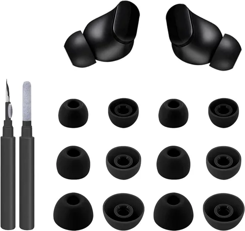 Vista 7 de 10 Pairs Replacement Ear Tips for Beats Powerbeats Pro 2 2024&Cleaning Pen Negro