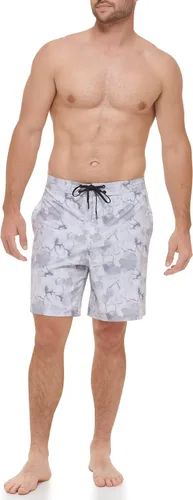 Vista 4 de Calvin Klein Men's Standard Uv Protected Quick Dry Graphic Print Swim Trunk