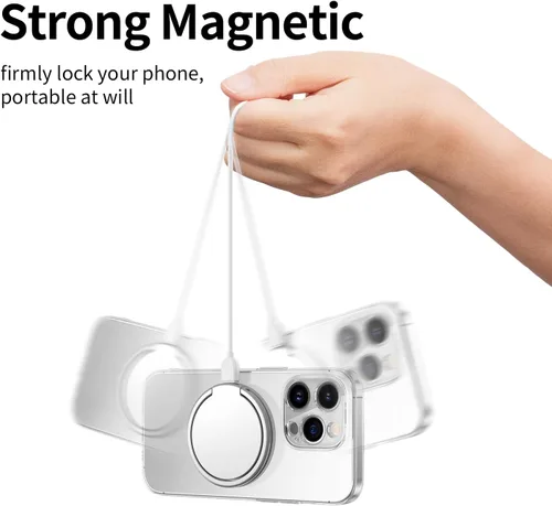 Vista 4 de Magsafe - Adhesivo magnético para anillo magnético de conversión universal premium para Kindle, funda de teléfono, cargador inalámbrico, soporte