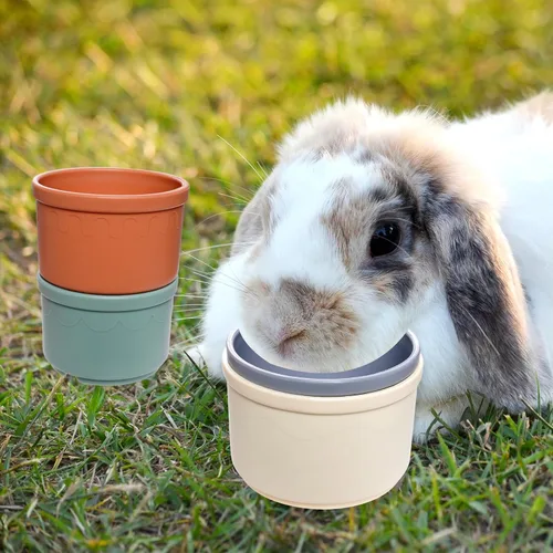 Vista 7 de 8 tazas apilables para conejos, juguetes de conejito multicolor de diferentes tamaños, vasos anidables para animales pequeños que ocultan comida
