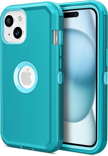 Vista 12 de Jiunai Funda para iPhone 14 Plus a Prueba de Golpes Antipolvo Protección de Servicio Pesado Protectora Antiarañazos de Doble Capa Resistente Rugosa