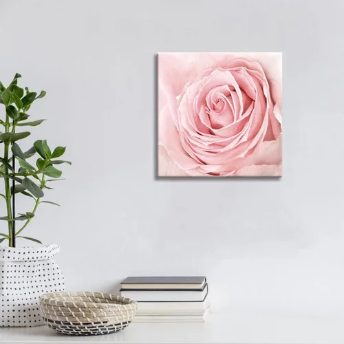 Vista 9 de Lienzo de primer plano con rosas rosadas, arte de pared rosa rubor, decoración de baño, luz estética, decoración de dormitorio, obras de arte